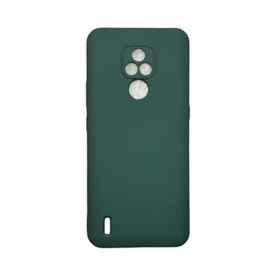 Capa Moto E7 Silicone Aveludada Protege Câmera Colorida Capinha Anti Impacto Moto E7:verde Escuro