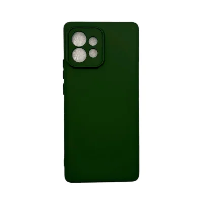 Capa Moto Edge 40 Pró Silicone Aveludada Protege Câmera Colorida Capinha Anti Impacto Moto Edge 40 Pró:verde Escuro