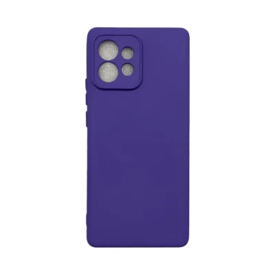 Capa Moto Edge 40 Pró Silicone Aveludada Protege Câmera Colorida Capinha Anti Impacto Moto Edge 40 Pró:roxo