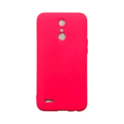 Capa Lg K10 2017 Silicone Aveludada Colorida Capinha Anti Impacto Lg K10 2017:rosa Shock