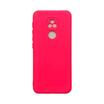 Capa Moto E7 Plus Silicone Aveludada Colorida Capinha Anti Impacto Moto E7 Plus:rosa Shock
