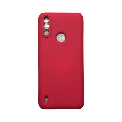 Capa Moto E7 Power Silicone Aveludada Protege Câmera Colorida Capinha Anti Impacto Moto E7 Power:bordo