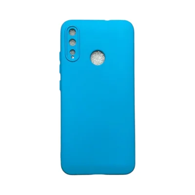 Capa Moto E6 Plus Silicone Aveludada Colorida Capinha Anti Impacto Moto E6 Plus:azul Céu
