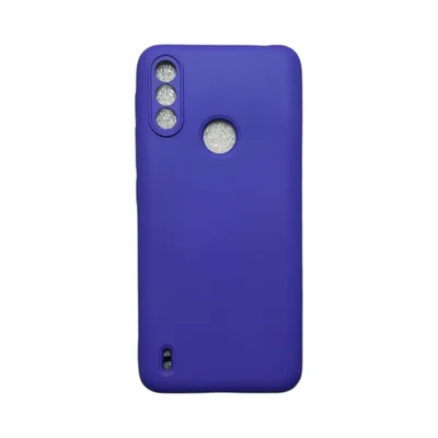 Capa Moto E7 Power Silicone Aveludada Protege Câmera Colorida Capinha Anti Impacto Moto E7 Power:azul Bic