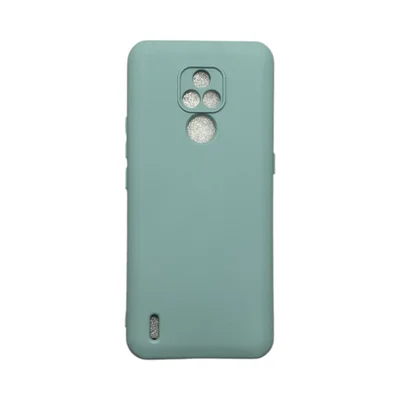 Capa Moto E7 Silicone Aveludada Protege Câmera Colorida Capinha Anti Impacto Moto E7:cinza Claro