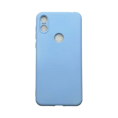 Capa Moto One Silicone Aveludada Protege Câmera Colorida Capinha Anti Impacto Moto One:azul Bebê