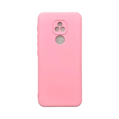 Capa Moto E7 Plus Silicone Aveludada Colorida Capinha Anti Impacto Moto E7 Plus:rosa Bebê