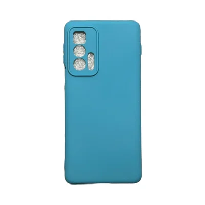 Capa Moto Edge 20 Pro Silicone Aveludada Protege Câmera Colorida Capinha Anti Impacto Moto Edge 20 Pro:azul Céu