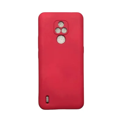 Capa Moto E7 Silicone Aveludada Protege Câmera Colorida Capinha Anti Impacto Moto E7:vermelho