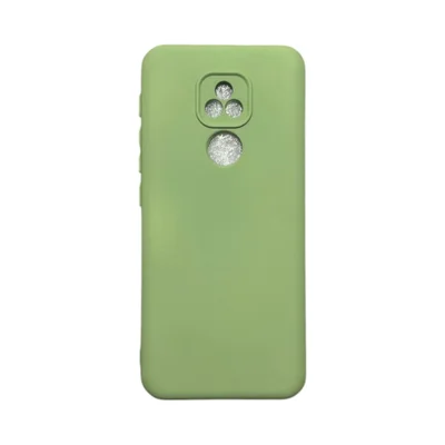 Capa Moto E7 Plus Silicone Aveludada Colorida Capinha Anti Impacto Moto E7 Plus:verde Bebê