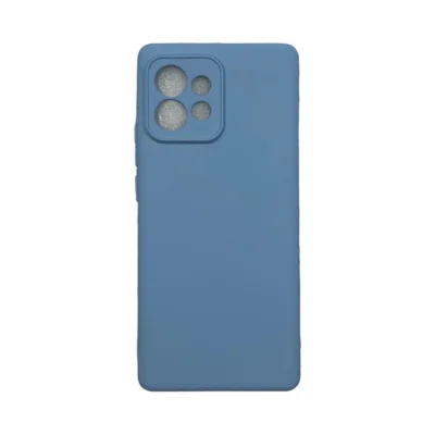 Capa Moto Edge 40 Pró Silicone Aveludada Protege Câmera Colorida Capinha Anti Impacto Moto Edge 40 Pró:azul Bebê