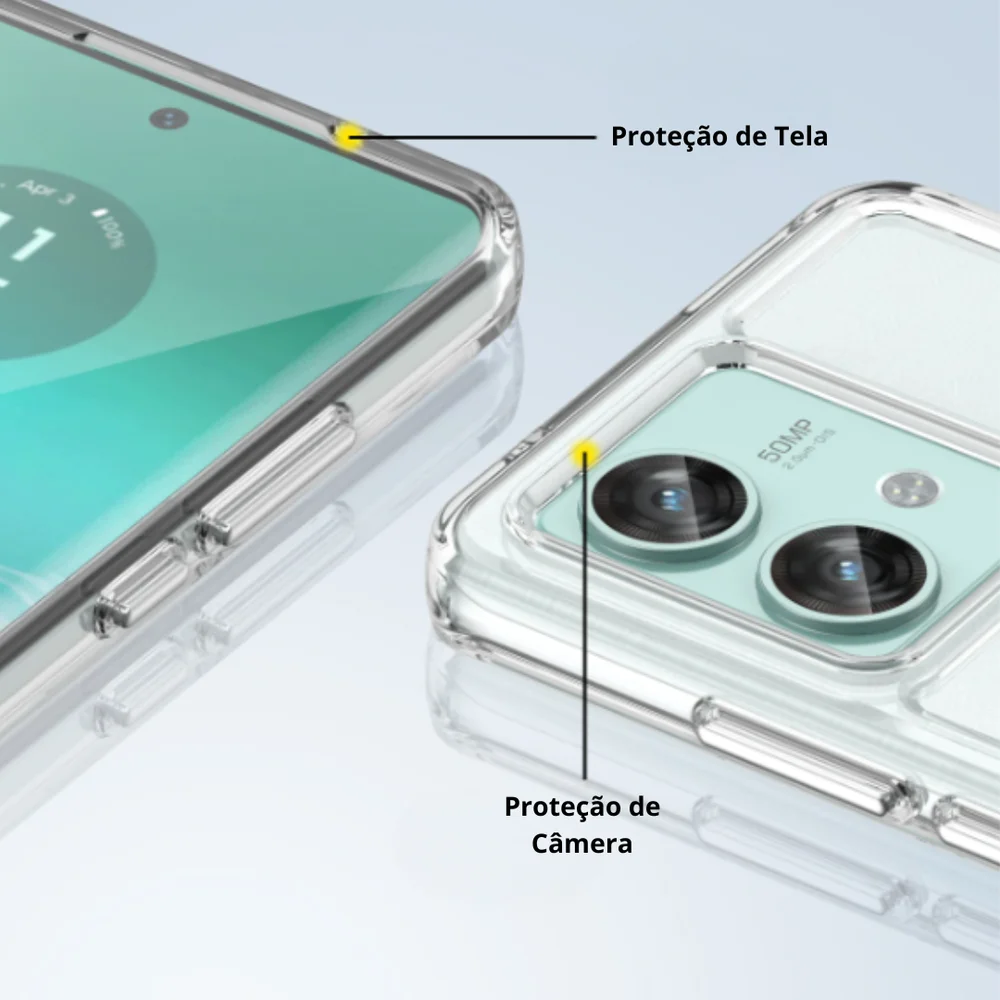 Imagem 2 de 2 do produto Capa Capinha Case Anti Impacto Transparente 360° Ultra Proteção