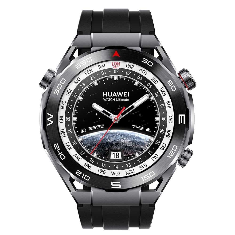 Smartwatch Huawei Watch Ultimate Preto, Esportes Em Nível Profissional E Mapas De Contorno Offline Com Relevo Visível - Bivolt