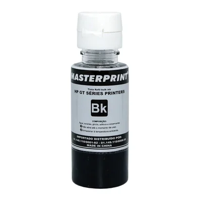 Tinta Black Corante Compatível Para Hp Série Gt5822 Gt5810 Gt5820 Gt-5822 90ml