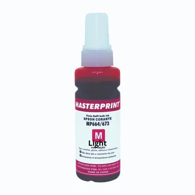 Tinta Magenta Light Corante Compatível 664 673 Para Epson L355 L365 L375 L380 L396 L495 L550 L575 100ml