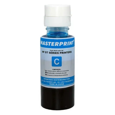 Tinta Ciano Corante Compatível Para Hp Série Gt5822 Gt5810 Gt5820 Gt-5822 70ml