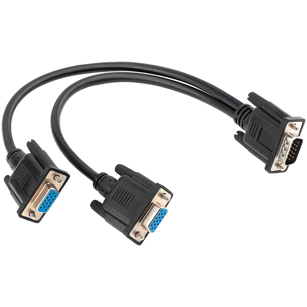 Imagem 3 de 4 do produto Cabo Divisor Vga Y Para Espelhar Imagem Em Dois Monitores