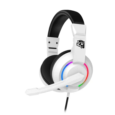 Headset Gamer Alcor, Multiplataforma, Áudio 3d, P3 3,5mm Com Usb, Microfone Omnidirecional, LED RGB, Branco, Hgal, Elg