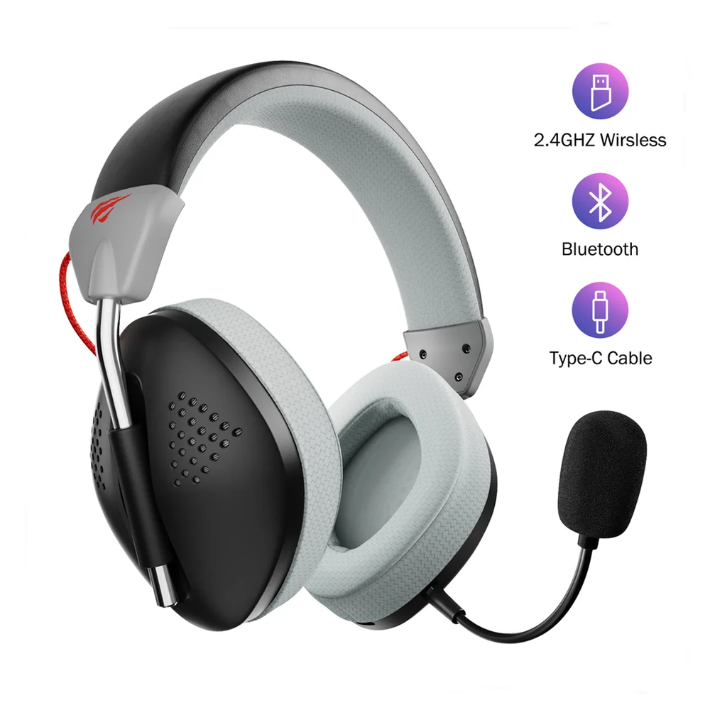 Headset Gamer Havit Gamenote Fuxi H4 Bt 2.4hz Type-c Preto/cinza Headset Gamer Havit Gamenote Fuxi H4 Bt 2.4hz Type-c Preto/cinza
