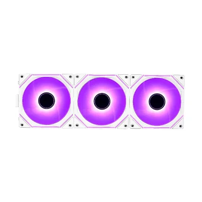 Kit 3 Fans Gamer Rise Mode Magneto Pro Uni Fan ARGB 5v White 120mm - Rm-mapro-aRGB-w.