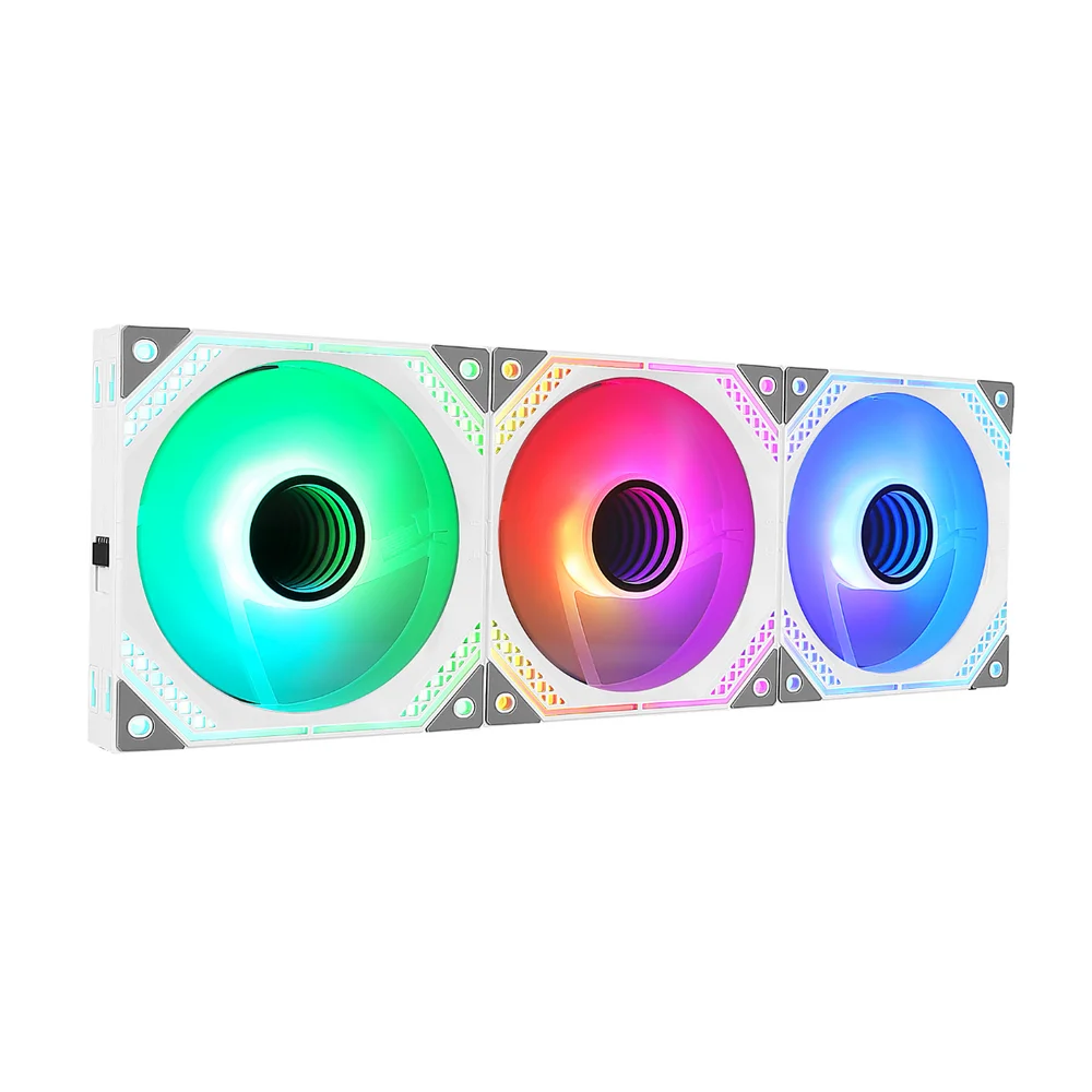 Kit 3 Fans Gamer Rise Mode Magneto Uni Fan ARGB 5v White 120mm - Rm-ma-02-aRGB. 4