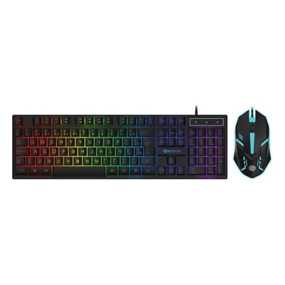 Kit Gamer LED Teclado Com Mouse Dpi 1200 Tpc-096kp Preto Hoopson