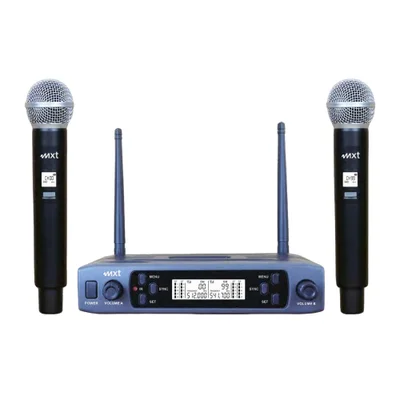 Microfone Sem Fio Duplo De Mão Mxt Uhf-527m