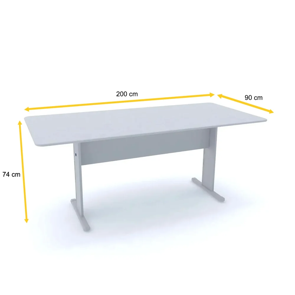 Imagem 3 de 3 do produto Mesa De Reunião Retangular Pandin Maxxi - Cinza