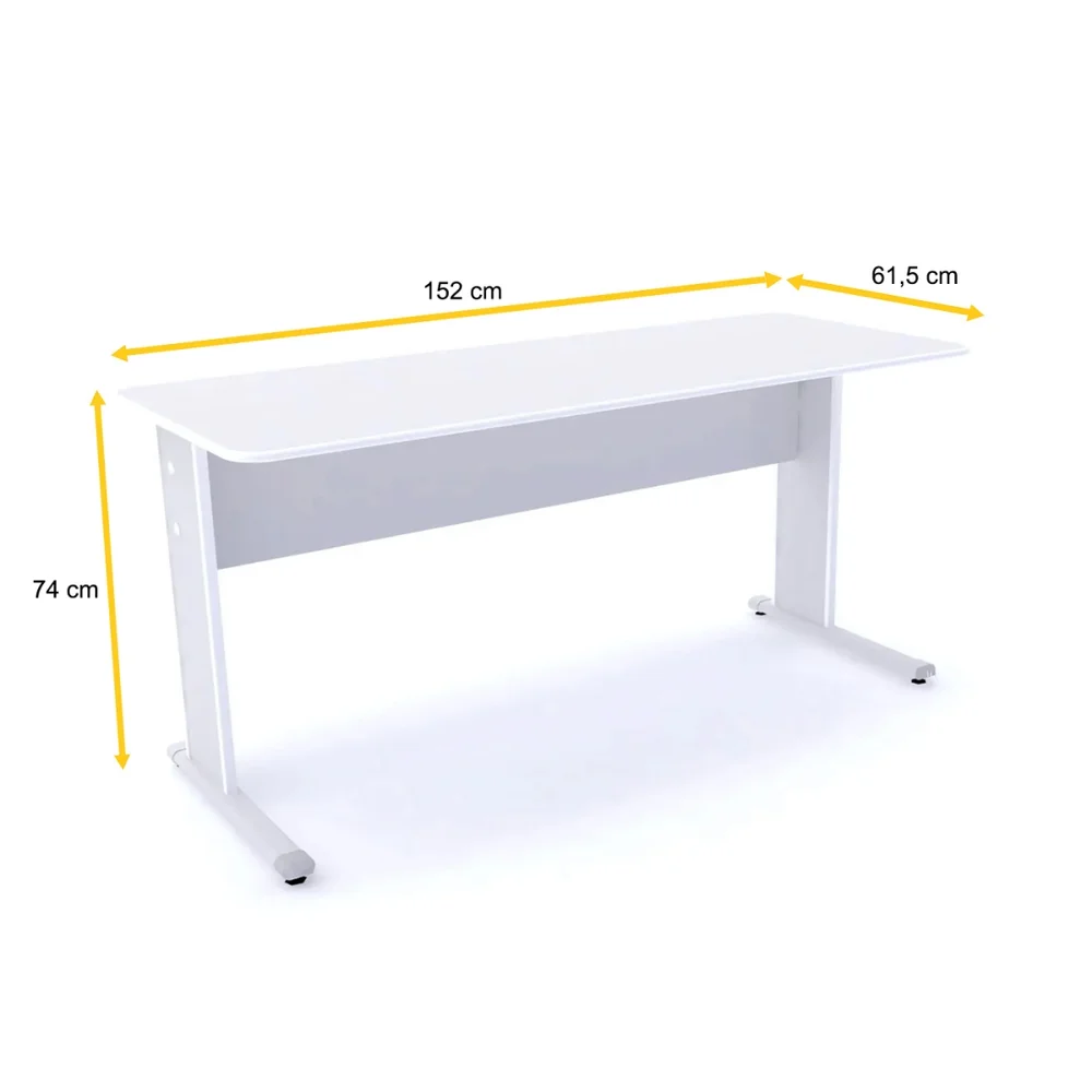 Imagem 3 de 3 do produto Mesa P/ Escritório 152x61 Pandin Maxxi - Branco