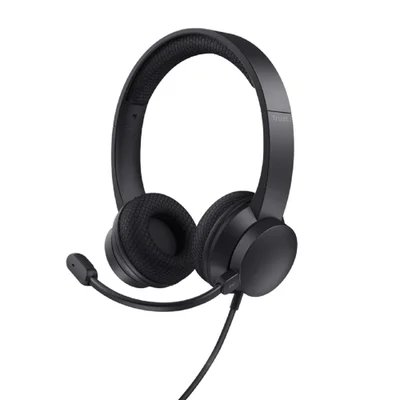 Headset Trust Ayda Enc, Com Fio, Microfone, Usb-a, Usb-c, Abs, Couro Sintético, Preto