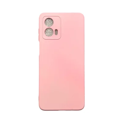 Capa Moto G53 Silicone Aveludada Protege Câmera Colorida Capinha Anti Impacto Moto G53:rosa Bebê (câmera Fechada)