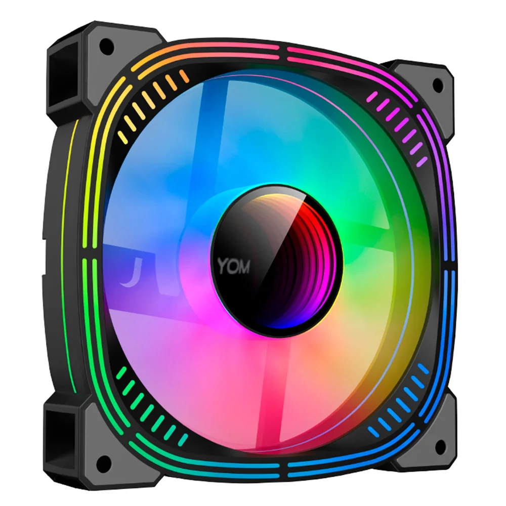 Cooler Fan RGB Hayom, 120mm, Silencioso, 4 Pinos Molex, Efeito Infinity, Preto - Fc1310 4