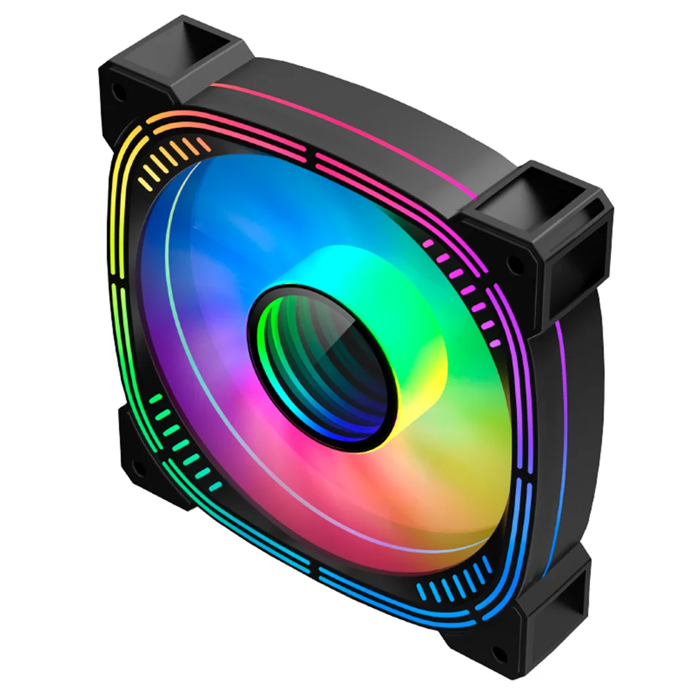 Cooler Fan RGB Hayom, 120mm, Silencioso, 4 Pinos Molex, Efeito Infinity, Preto - Fc1310 6