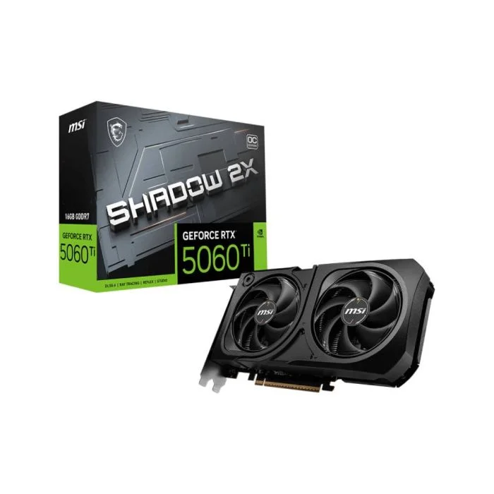 Placa De Video Msi Geforce RTX 5060 Ti Shadow 2x Oc Plus 16gb Gddr7 128bits 912-v535-024