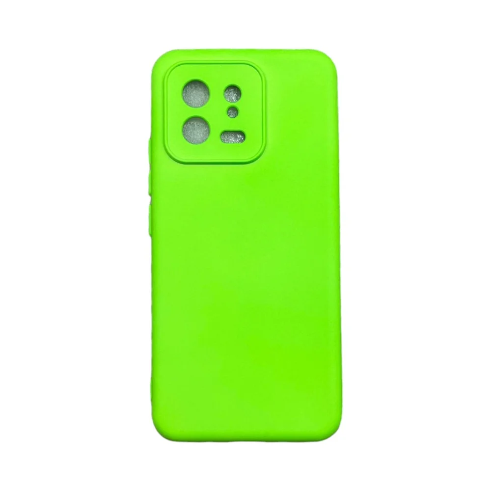 Imagem 1 de 1 do produto Capa Xiaomi Mi 13 5g Silicone Aveludada Protege Câmera Colorida Capinha Anti Impacto Mi 13 5g:verde Neon