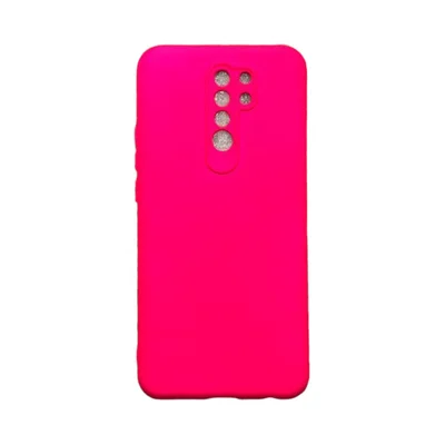 Capa Xiaomi Redmi 9 Silicone Aveludada Protege Câmera Colorida Capinha Anti Impacto Redmi 9:pink