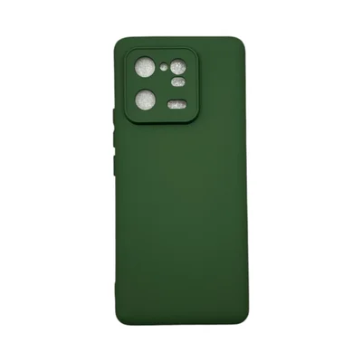 Capa Xiaomi Mi 13 Pró 5g Silicone Aveludada Protege Câmera Colorida Capinha Anti Impacto Mi 13 Pró:verde Escuro