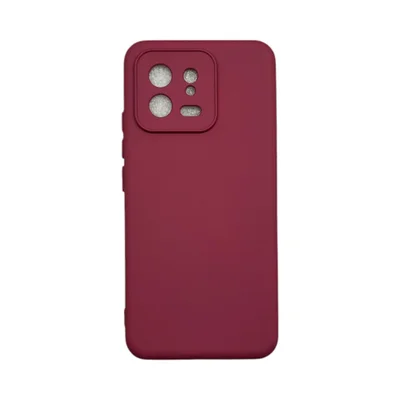 Capa Xiaomi Mi 13 5g Silicone Aveludada Protege Câmera Colorida Capinha Anti Impacto Mi 13 5g:vinho