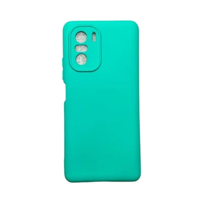 Capa Xiaomi Poco F3 / Mi 11i  Silicone Aveludada Protege Câmera Colorida Capinha Anti Impacto Poco F3 / Mi 11i:verde Águ