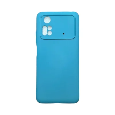 Capa Xiaomi Poco M4 Pro 4g Silicone Aveludada Protege Câmera Colorida Capinha Anti Impacto Poco M4 Pró 4g:azul Céu