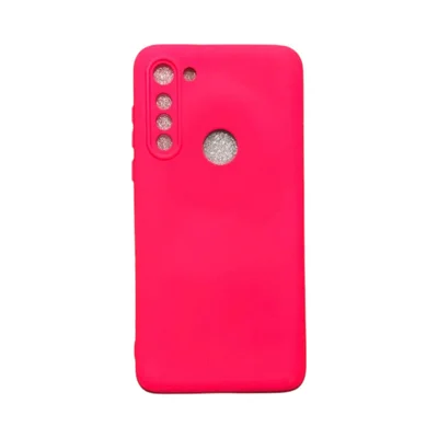 Capa Moto G8 Power Silicone Aveludada Protege Câmera Colorida Capinha Anti Impacto Moto G8 Power:rosa Shock