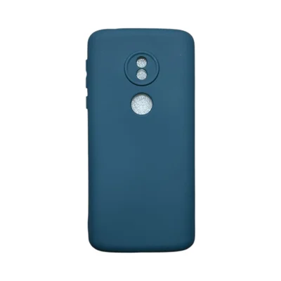 Capa Moto G6 Play Silicone Aveludada Protege Câmera Colorida Capinha Anti Impacto Moto G6 Play:cinza Escuro
