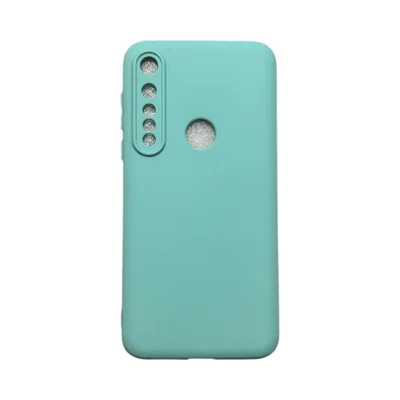 Capa Moto G8 Plus Silicone Aveludada Protege Câmera Colorida Capinha Anti Impacto Moto G8 Plus:turquesa
