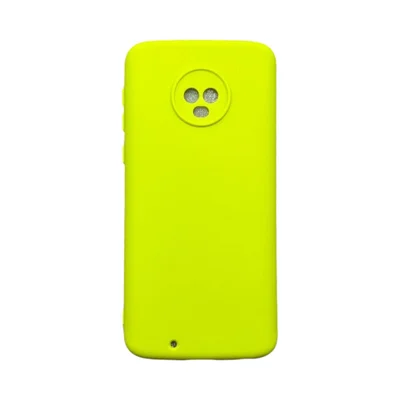 Capa Moto G6 Silicone Aveludada Colorida Capinha Anti Impacto Moto G6:amarelo 02