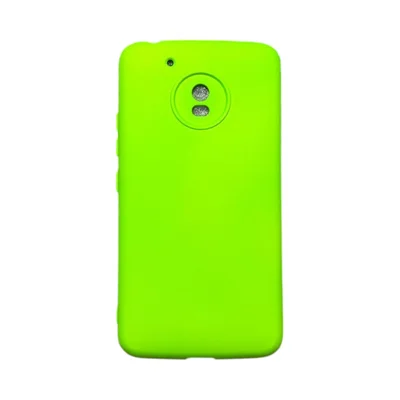 Capa Moto G5 Silicone Aveludada Colorida Capinha Anti Impacto Moto G5:verde Neon