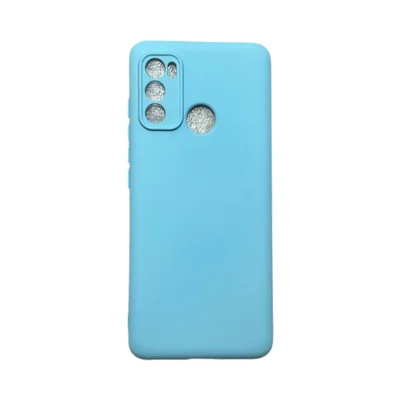 Capa Moto G60 Silicone Aveludada Protege Câmera Colorida Capinha Anti Impacto Moto G60:azul Bebê