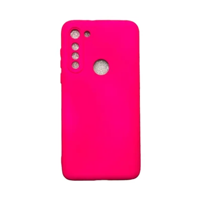 Capa Moto G8 Power Silicone Aveludada Protege Câmera Colorida Capinha Anti Impacto Moto G8 Power:pink