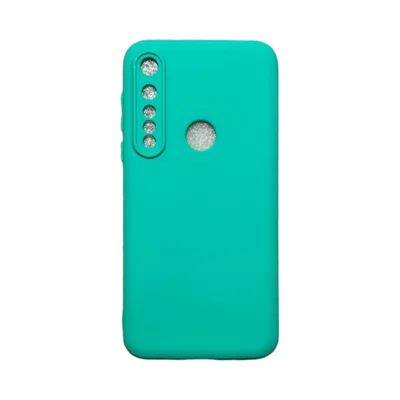 Capa Moto G8 Plus Silicone Aveludada Protege Câmera Colorida Capinha Anti Impacto Moto G8 Plus:verde Água