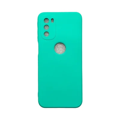 Capa Moto G41 Silicone Aveludada Protege Câmera Colorida Capinha Anti Impacto Cor:verde Água