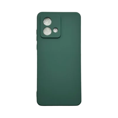 Capa Motorola G54 Silicone Aveludada Protege Câmera Colorida Capinha Anti Impacto Cor:verde Escuro